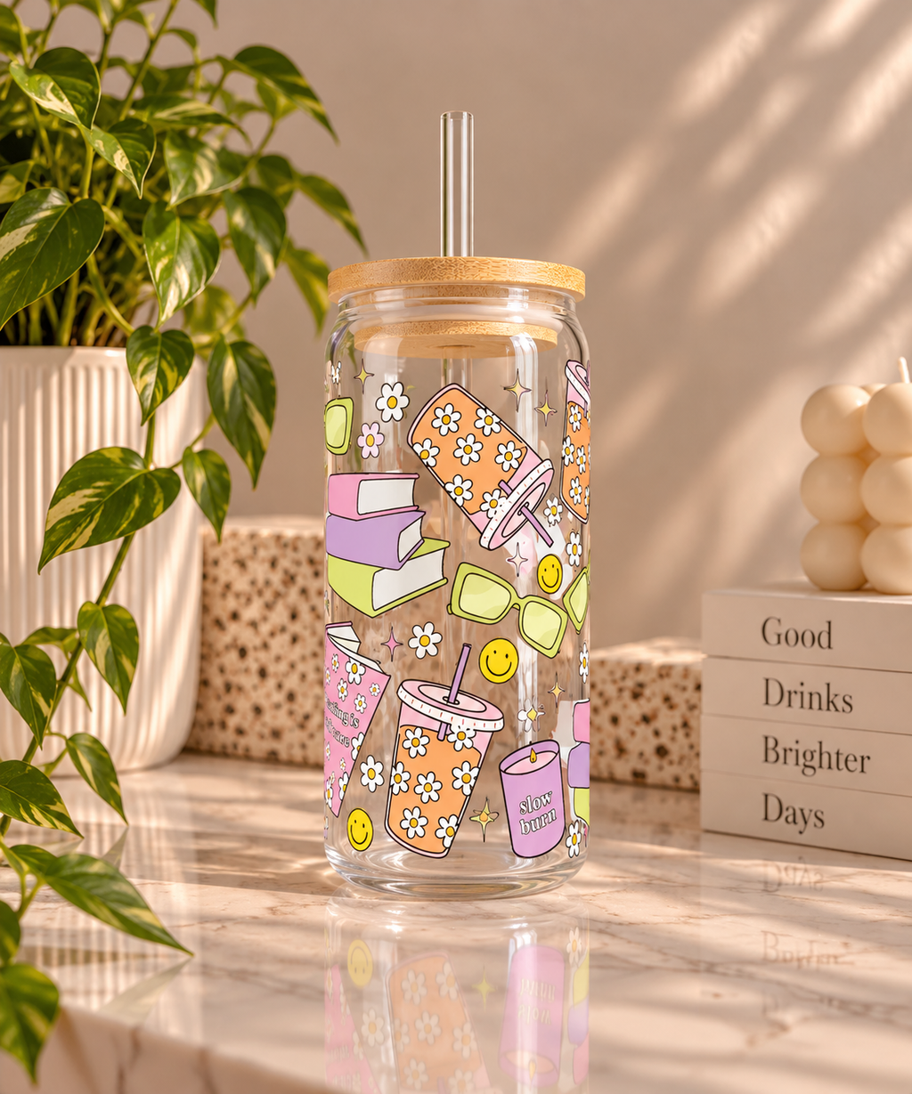 Reading is Self-Care Glass Tumbler
