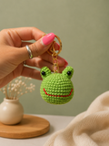 Handmade Crochet Frog Keyring 🐸